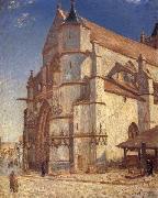 Alfred Sisley The Church at Moret in Morning Sun oil on canvas
